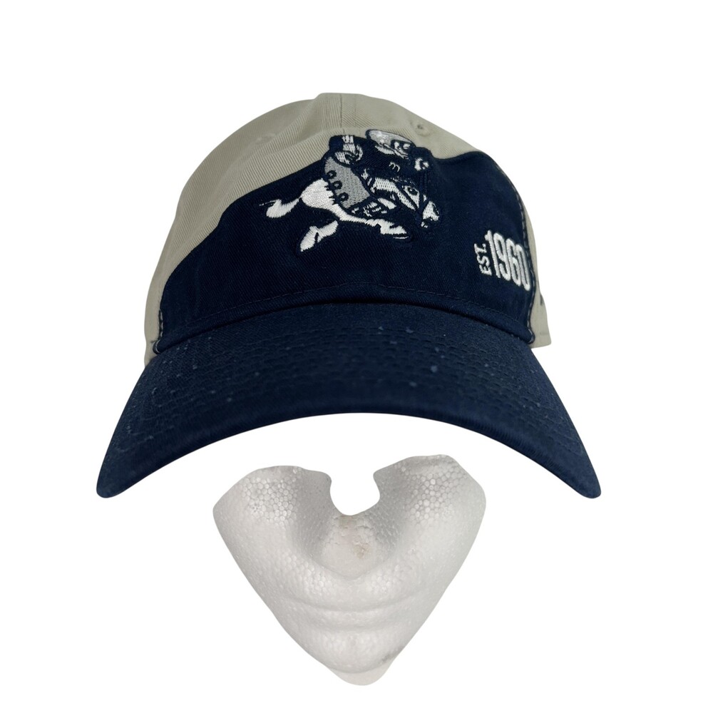 Dallas Cowboys Hat Cap Strap Back Navy Tan NFL Football Est 1960 New Era Mens